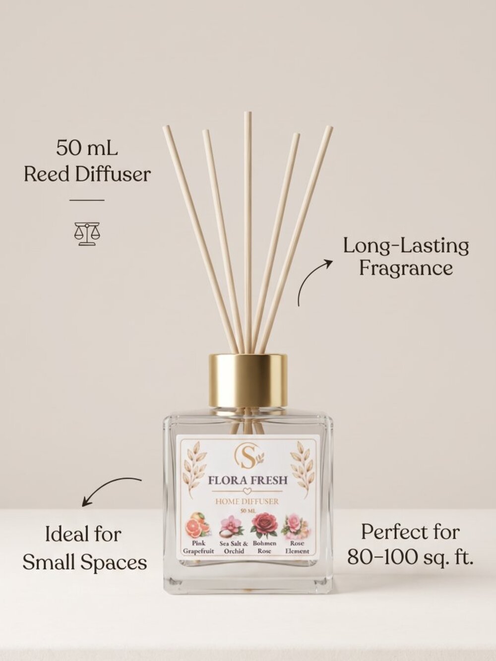 Home Reed Diffuser - Flora Fresh 50ML